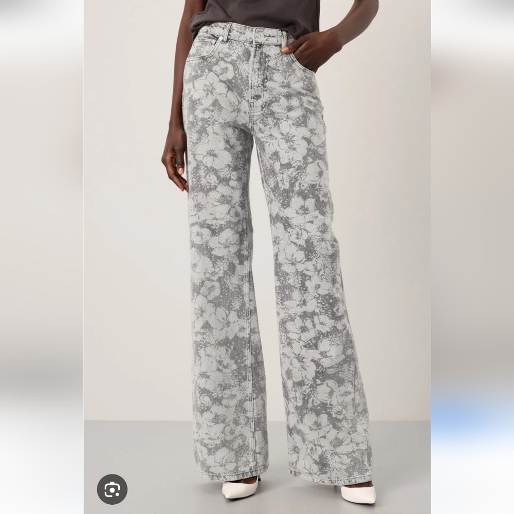 Moschino Laser Flower Trousers Bootcut Jeans Size 25